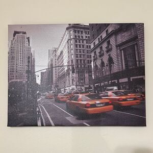 City Street Taxi Picture Print